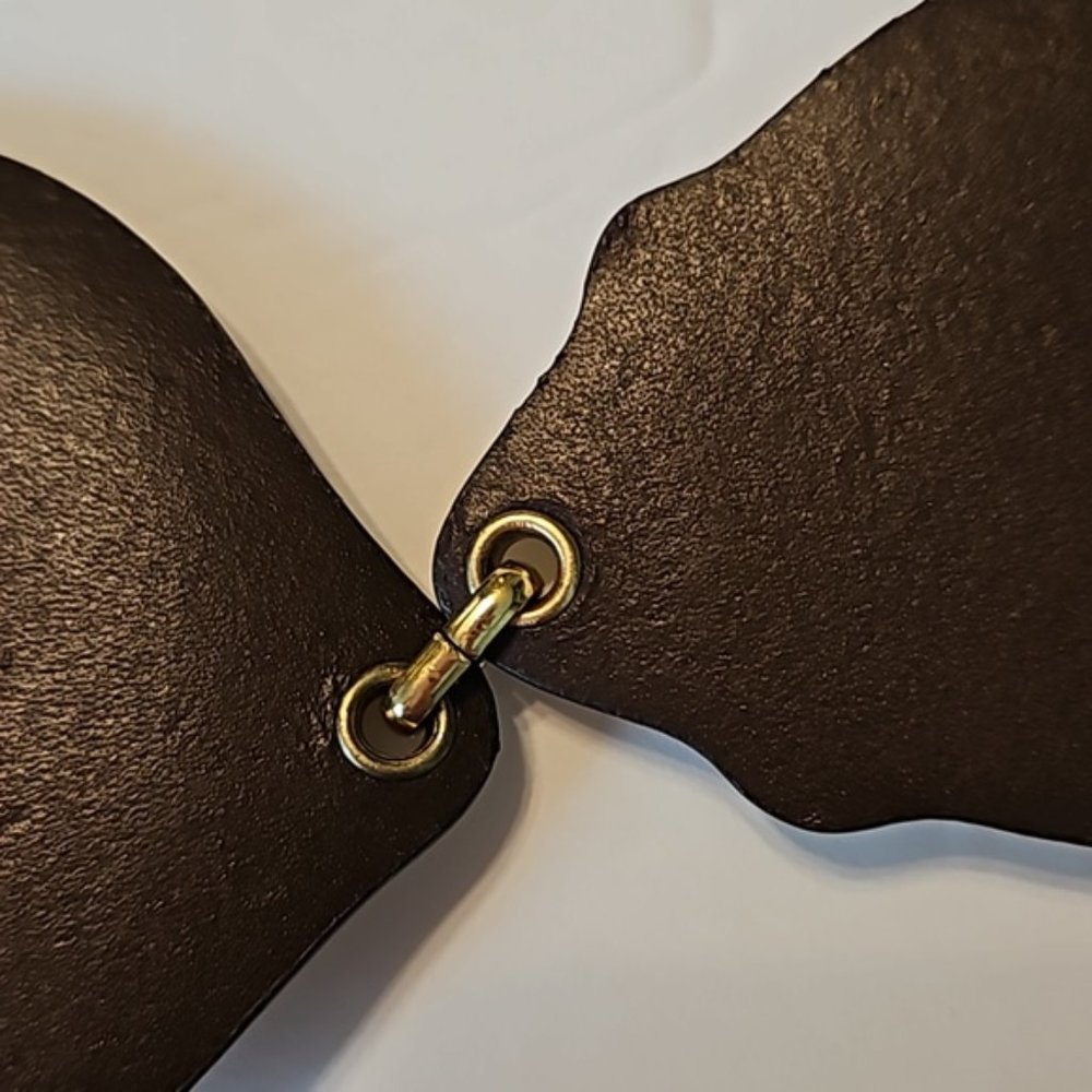 Chico's | NWT Women's Multi Avery Beaded Gold Chain Leather Belt Sz S/M - Picture 7 of 13